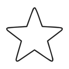 Obraz premium Simple black outline of a five-pointed star