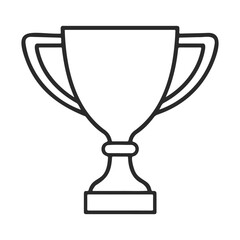 Simple outline of a trophy icon symbolizing achievement and success
