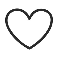 Simple black heart illustration with bold line design