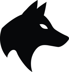 Animal Silhouette Vector, Minimal Pet Icon in Black