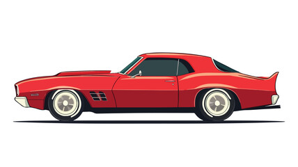 Obraz premium Cheerful Cartoon Red Car Illustrations for Showcasing Fun Adventures
