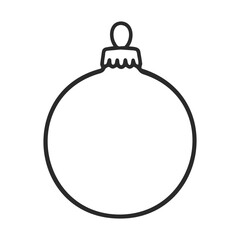 Fototapeta premium Simple outline of a christmas ornament for holiday decoration