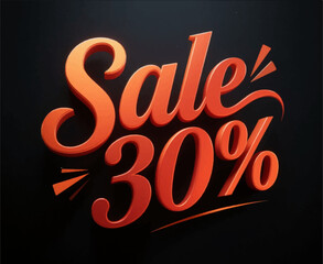 An illustration of a discount coupon with the inscription Sale 30%. Vector graphics. EPS.