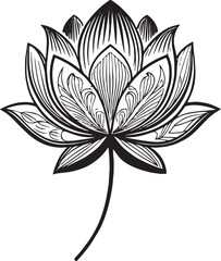 Lotus flower silhouette 