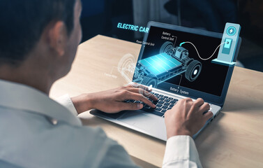 Structure of electric car showing battery system, traction motor, control units, and charging station for understanding EV functionality and energy flow Vouch