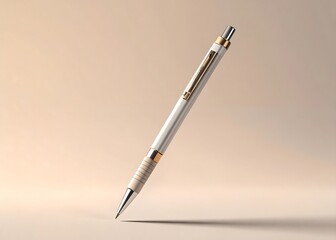 Fototapeta premium Vertical Mechanical Pencil Floating Mid Air