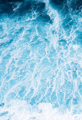 abstract aerial view background of blue waves
