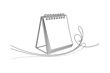 Minimalist sketch of a desktop flip calendar for planning and scheduling