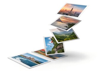 Postcards Levitating in Staggered Stack