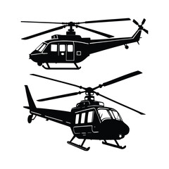 Fototapeta premium alouette three military helicopter vintage style