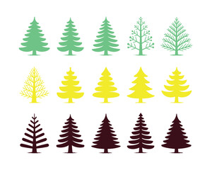 Obraz premium Christmas and pine trees