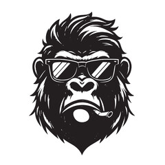 Fototapeta premium Gorilla With Glasses