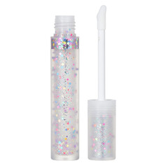Glitter lip gloss with applicator wand