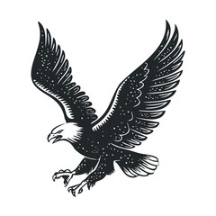 Obraz premium Elegant eagle in flight showcasing power and grace