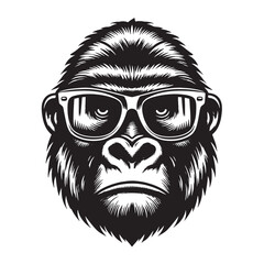 Fototapeta premium Gorilla With Glasses