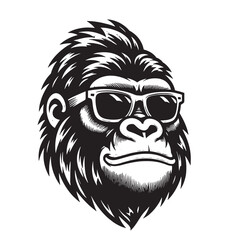 Fototapeta premium Gorilla With Glasses