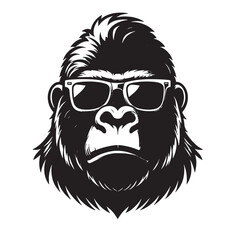 Fototapeta premium Gorilla With Glasses