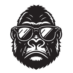 Fototapeta premium Gorilla With Glasses