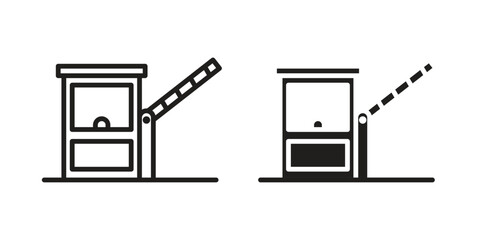 Toll road icon. concept solid and line style in black. EPS 10