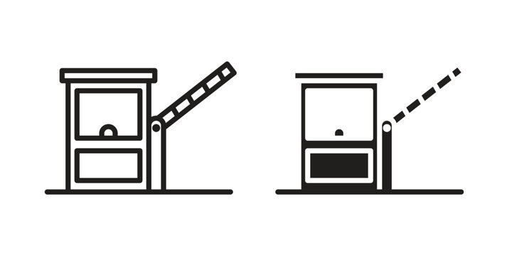 Toll road icon. concept solid and line style in black. EPS 10