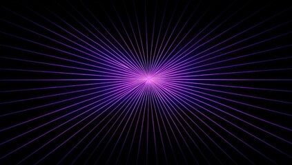 Radiating Purple Lines on Black Background