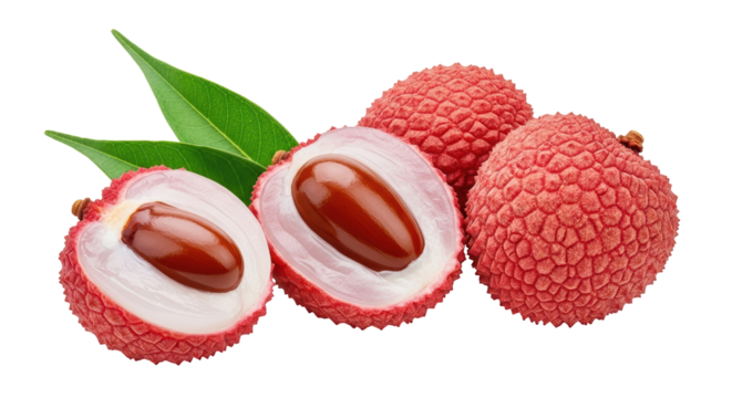 Isolated Lychee Fruits