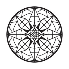 Geometric Mandala Like Stained Glass