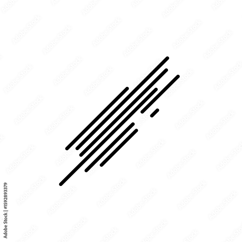 Poster Abstract strokes traverse plain background rendering simple vector design elements