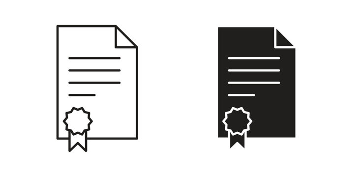 License icon. concept solid and line style in black. EPS 10