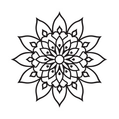 Detailed Ornamental Mandala Flower Vector