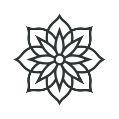 Elegant Mandala With Wildflower Motifs