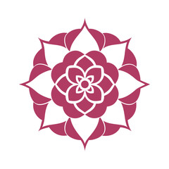 Abstract Rose Pattern Mandala Vector