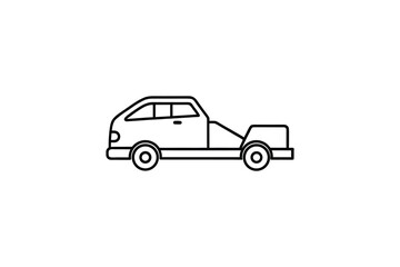 Minimalist Car Outline Vector Illustration A Simple and Modern Vehicle Silhouette