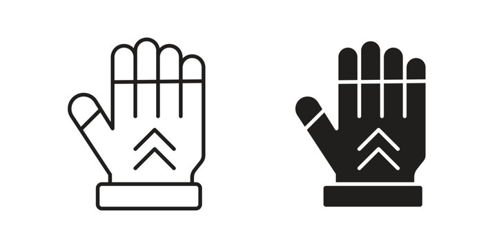 Gauntlet icon. concept solid and line style in black. EPS 10