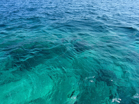Beautiful sea with transparent turquoise blue water.
