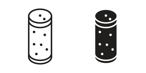 Cork wine icon. concept solid and line style in black. EPS 10