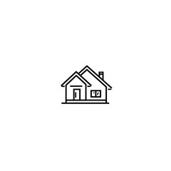 House drawing displays architecture building simple scene outline image
