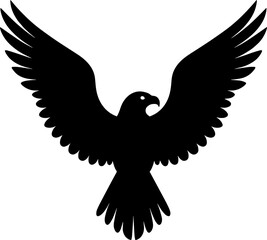 Eagle Silhouette Bird Animal Vector Art Black Illustration Wings Nature Design Fly