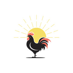 Obraz premium Stylized illustration of a sunny side up egg with sun rays in a cup shape on a white background