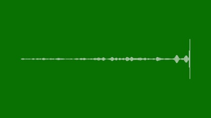 Digital waveform spectrum visualizer with white bars on green screen. Seamless 4K loop for DJ intros, music branding visuals, podcast videos, and audio-reactive motion graphics.