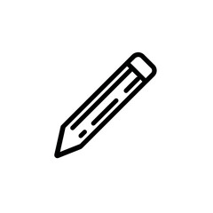 Pencil tool draws lines design flat on white background creativity simplicity