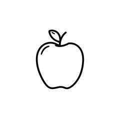 Outline apple presents itself isolated detailed drawing design vector graphics