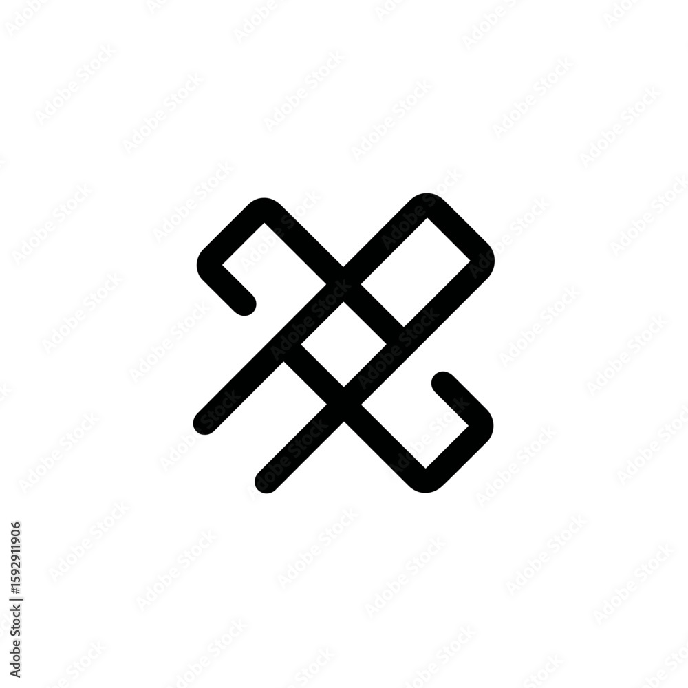 Poster Geometric abstract intertwining lines display pattern on clean background presentation design