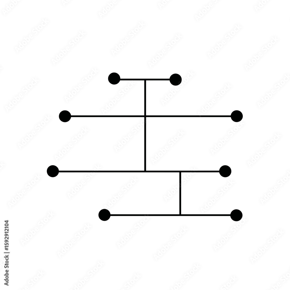 Poster abstract figure displays connections symmetrically against clean background showing structural layou