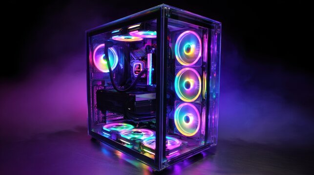 RGB PC Case in Neon Lights
