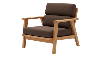 Isolated Wooden Armchair