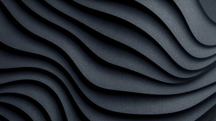 Abstract Black and Grey Wavy Line Pattern Background with Subtle Gradient Texture and Modern Minimalist Design