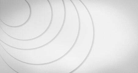 Abstract white concentric circles creating a mesmerizing pattern of depth and dimension elegant smooth texture minimal style