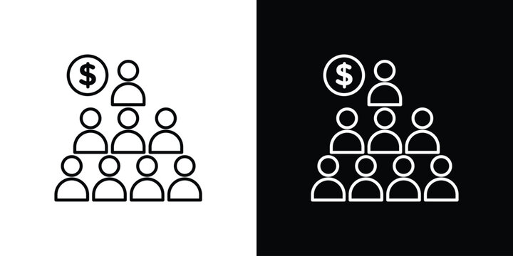 Ponzi scheme icon. pictogram. flat vector sign. Vector Eps 10