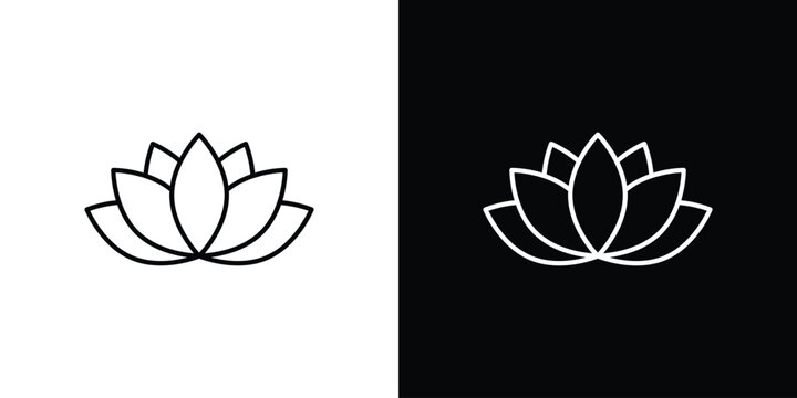 Lotus flower icon. pictogram. flat vector sign. Vector Eps 10
